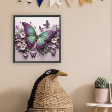Load image into Gallery viewer, Diamond Painting - Partial Special Shaped - Butterfly (30*30CM)
