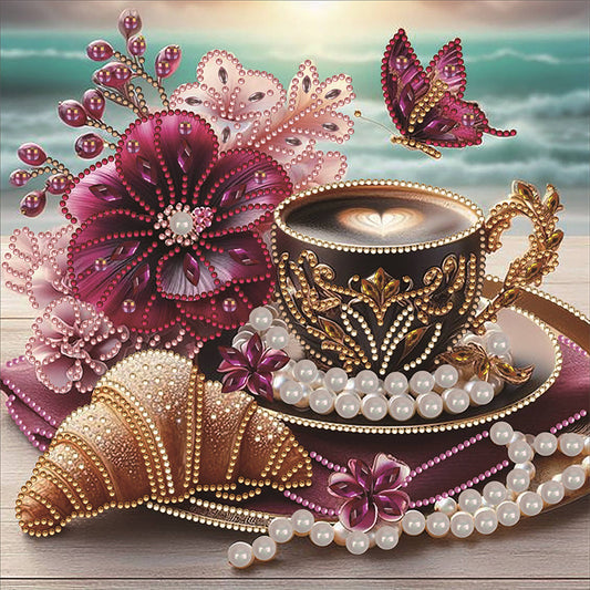 Diamond Painting - Partial Special Shaped - Exquisite Afternoon Tea (30*30CM)