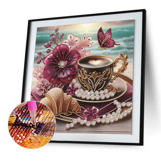Diamond Painting - Partial Special Shaped - Exquisite Afternoon Tea (30*30CM)