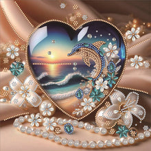 Load image into Gallery viewer, Diamond Painting - Partial Special Shaped - Jewelry Heart (30*30CM)
