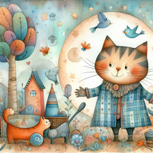 Load image into Gallery viewer, AB Diamond Painting - Full Round - Fairytale Kitten (40*40CM)
