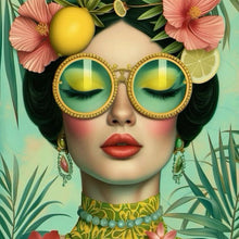 Load image into Gallery viewer, Diamond Painting - Full Round - Fantasy Fashion Sunglasses Girl (40*40CM)
