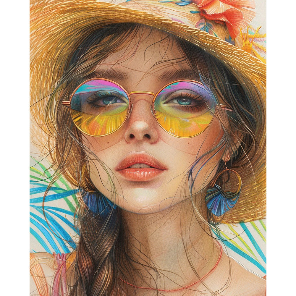 Diamond Painting - Full Round - Summer beach girl (40*50CM)