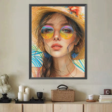 Load image into Gallery viewer, Diamond Painting - Full Round - Summer beach girl (40*50CM)
