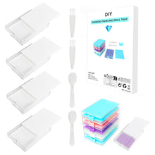 Load image into Gallery viewer, 4Pcs Diamond Painting Tray 5D DIY Drills Plate with Lid Diamond Organizer Drawer
