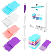 Load image into Gallery viewer, 4Pcs Diamond Painting Tray 5D DIY Drills Plate with Lid Diamond Organizer Drawer
