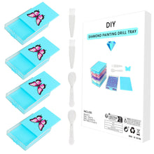 Load image into Gallery viewer, 4Pcs Diamond Painting Tray 5D DIY Drills Plate with Lid Diamond Organizer Drawer
