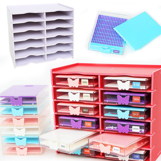 12/24/48 Grids Diamond Painting Accessories Kits Multifunctional for Kids Adults