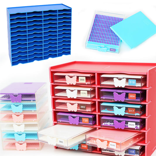 12/24/48 Grids Diamond Painting Accessories Kits Multifunctional for Kids Adults