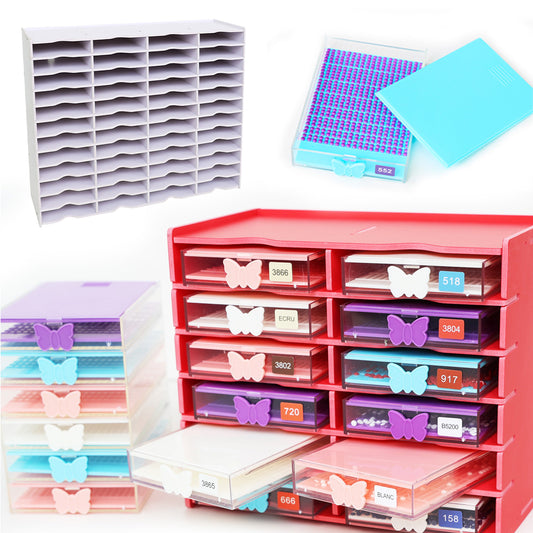12/24/48 Grids Diamond Painting Accessories Kits Multifunctional for Kids Adults