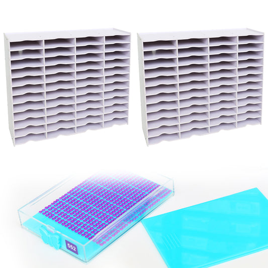 12/24/48 Grids Diamond Painting Accessories Kits Multifunctional for Kids Adults