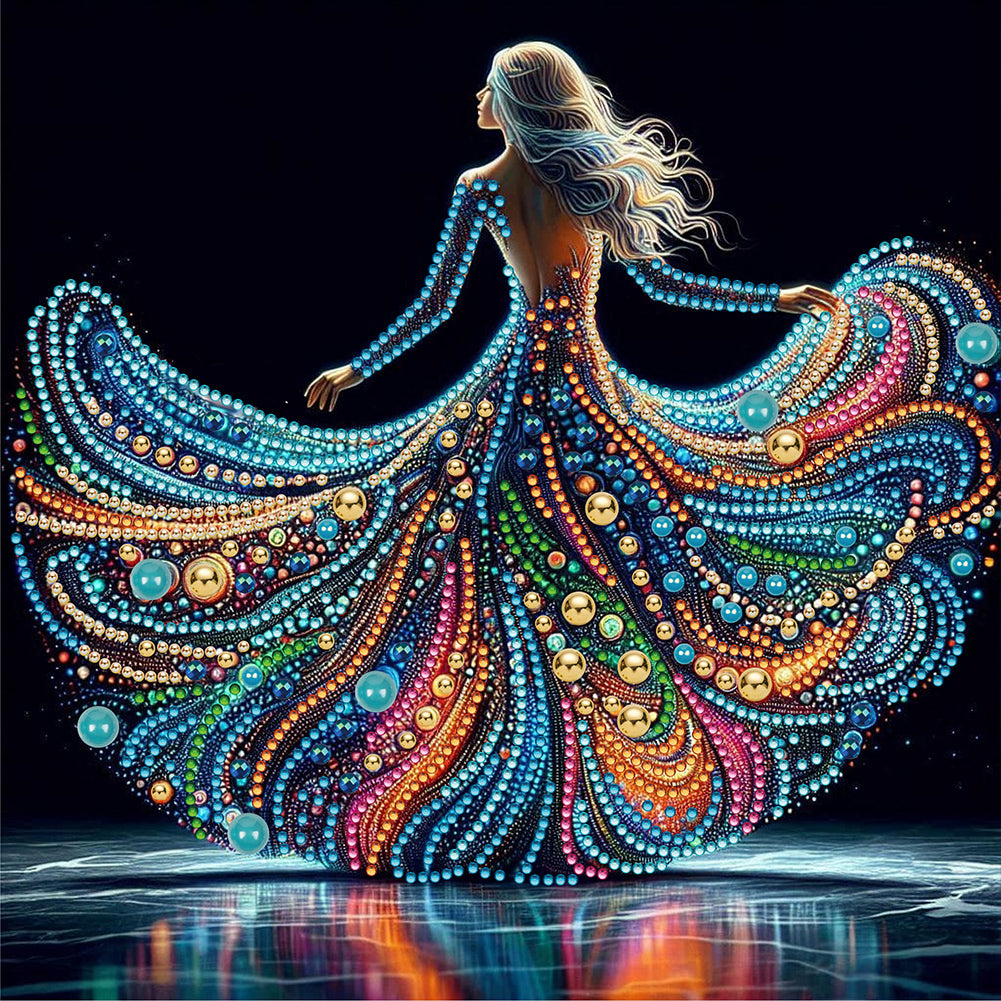 Diamond Painting - Partial Special Shaped - Ballet girl (30*30CM)