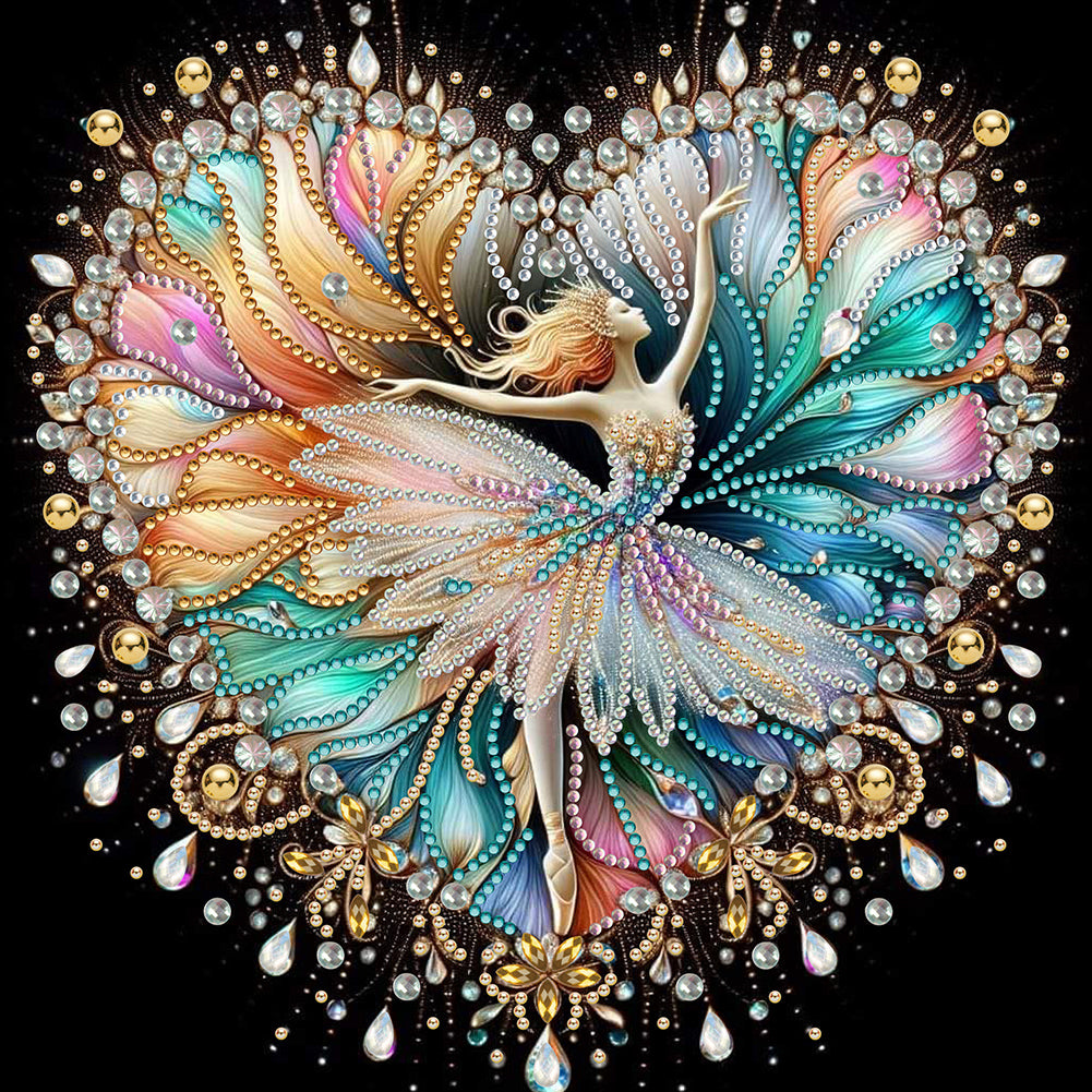 Diamond Painting - Partial Special Shaped - Ballet girl (30*30CM)