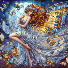 Load image into Gallery viewer, Diamond Painting - Partial Special Shaped - Long-haired girl (30*30CM)
