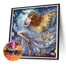 Load image into Gallery viewer, Diamond Painting - Partial Special Shaped - Long-haired girl (30*30CM)
