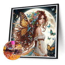 Load image into Gallery viewer, Diamond Painting - Partial Special Shaped - Long-haired girl (30*30CM)
