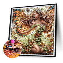 Load image into Gallery viewer, Diamond Painting - Partial Special Shaped - Long-haired girl (30*30CM)
