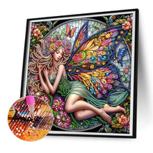 Load image into Gallery viewer, Diamond Painting - Partial Special Shaped - Long-haired girl (30*30CM)

