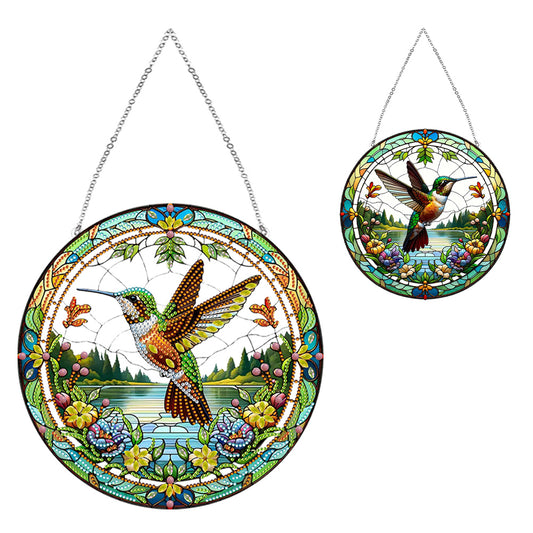 PVC Glass Special Shaped Animal Diamond Painting Hanging Sign Home Windows Decor