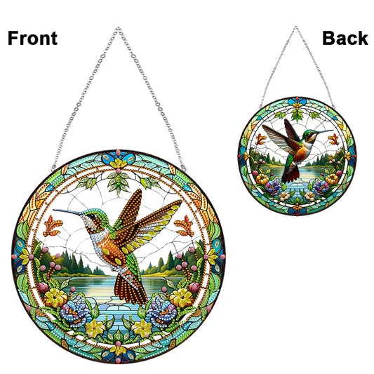 PVC Glass Special Shaped Animal Diamond Painting Hanging Sign Home Windows Decor