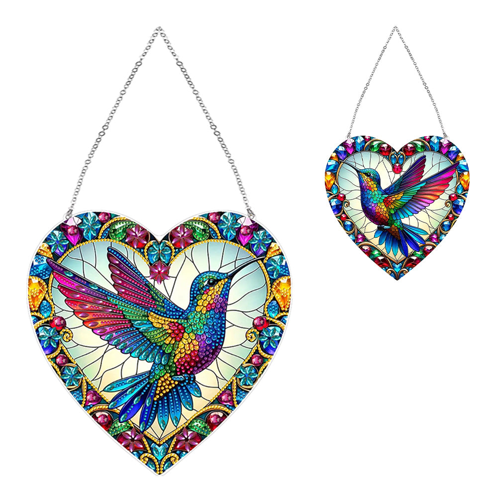 PVC Glass Special Shaped Animal Diamond Painting Hanging Sign Home Windows Decor