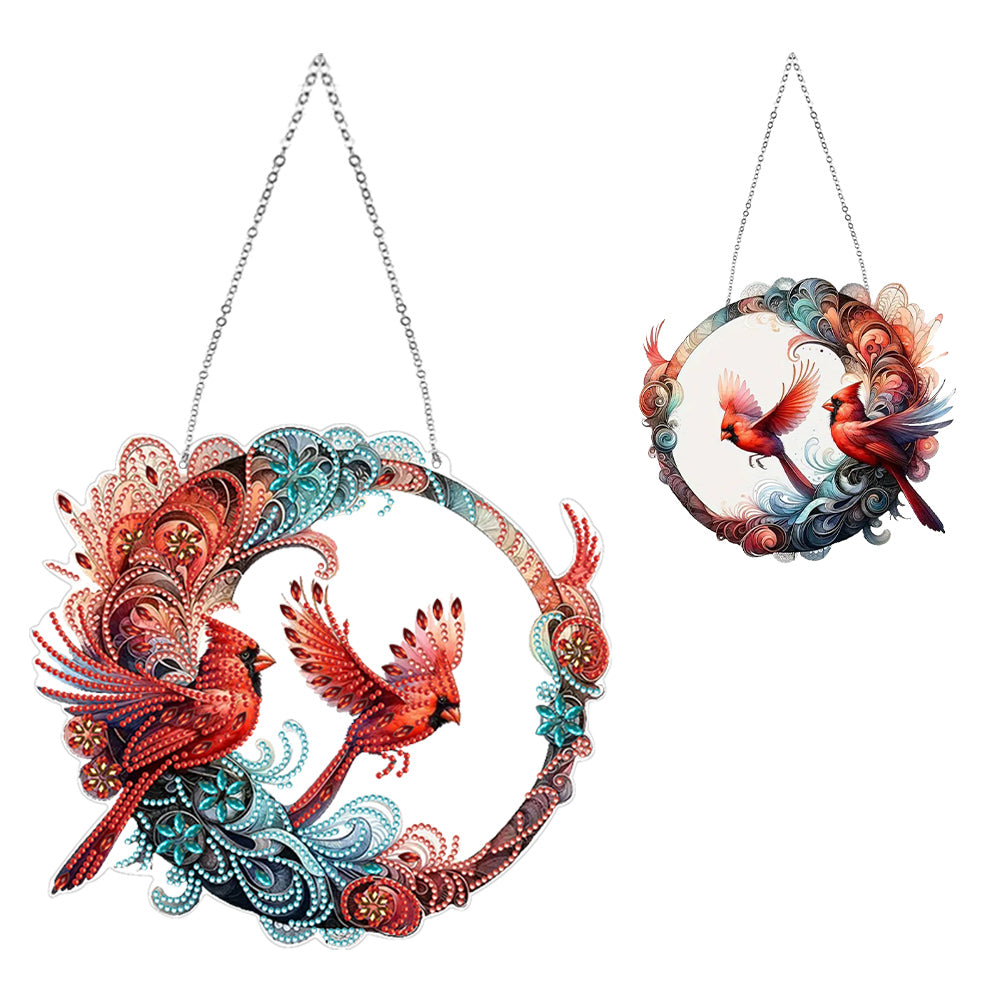 PVC Glass Special Shaped Animal Diamond Painting Hanging Sign Home Windows Decor