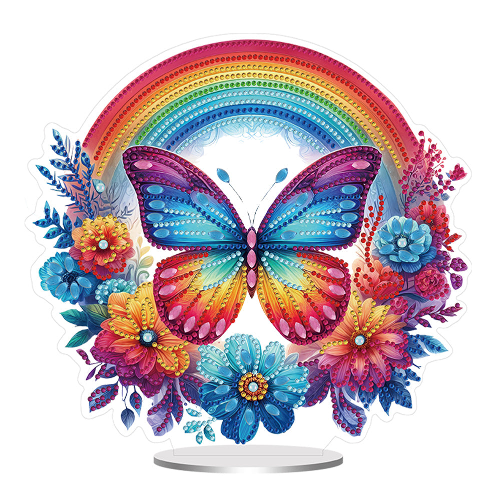 Acrylic Special Shaped Butterfly Diamond Painting Desktop Decorations for Adults