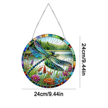 Load image into Gallery viewer, Dragonfly Flower Double Sided Special Shape 5D DIY Diamond Painting Dots Pendant
