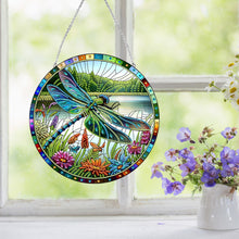 Load image into Gallery viewer, Dragonfly Flower Double Sided Special Shape 5D DIY Diamond Painting Dots Pendant
