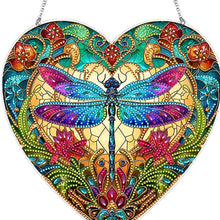 Load image into Gallery viewer, Dragonfly Flower Double Sided Special Shape 5D DIY Diamond Painting Dots Pendant
