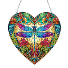 Load image into Gallery viewer, Dragonfly Flower Double Sided Special Shape 5D DIY Diamond Painting Dots Pendant
