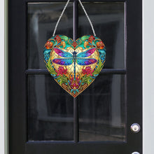 Load image into Gallery viewer, Dragonfly Flower Double Sided Special Shape 5D DIY Diamond Painting Dots Pendant
