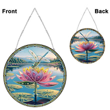 Load image into Gallery viewer, Dragonfly Flower Double Sided Special Shape 5D DIY Diamond Painting Dots Pendant
