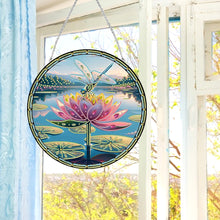 Load image into Gallery viewer, Dragonfly Flower Double Sided Special Shape 5D DIY Diamond Painting Dots Pendant
