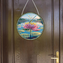 Load image into Gallery viewer, Dragonfly Flower Double Sided Special Shape 5D DIY Diamond Painting Dots Pendant
