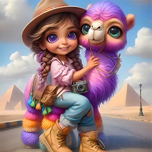Load image into Gallery viewer, Diamond Painting - Full Round - Alpaca girl (30*30CM)
