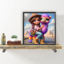Load image into Gallery viewer, Diamond Painting - Full Round - Alpaca girl (30*30CM)
