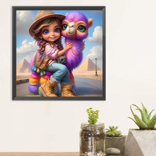 Load image into Gallery viewer, Diamond Painting - Full Round - Alpaca girl (30*30CM)

