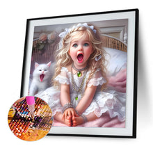 Load image into Gallery viewer, Diamond Painting - Full Round - Cute pet girl (30*30CM)
