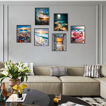 Load image into Gallery viewer, 6pcs Round Diamond Painting Set - Beautiful scenery (30*40CM)

