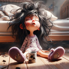 Load image into Gallery viewer, Diamond Painting - Full Round - Tired girl (30*30CM)
