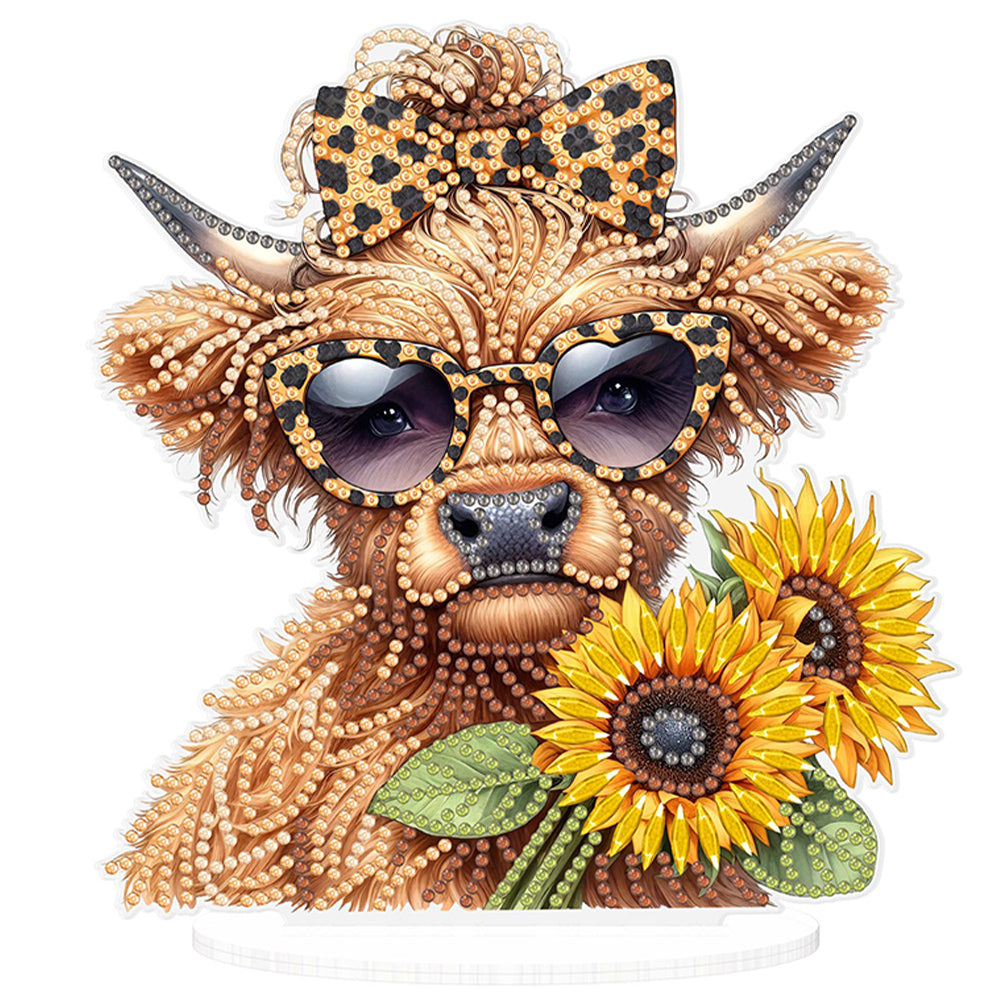 Acrylic Special Shape Seahorse Desktop Diamond Art Kits for Home Office Decor