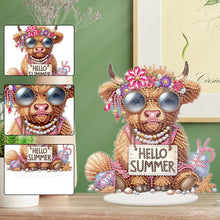 Load image into Gallery viewer, Acrylic Special Shape Seahorse Desktop Diamond Art Kits for Home Office Decor
