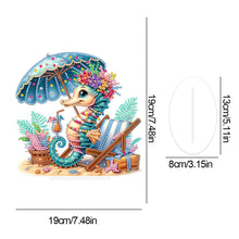 Load image into Gallery viewer, Acrylic Special Shape Seahorse Desktop Diamond Art Kits for Home Office Decor
