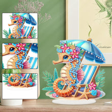 Load image into Gallery viewer, Acrylic Special Shape Seahorse Desktop Diamond Art Kits for Home Office Decor
