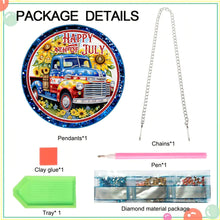 Load image into Gallery viewer, US Flag Diamond Painting Art Pendant Suncatcher Diamond Drawing Hanging Ornament
