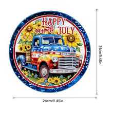 Load image into Gallery viewer, US Flag Diamond Painting Art Pendant Suncatcher Diamond Drawing Hanging Ornament
