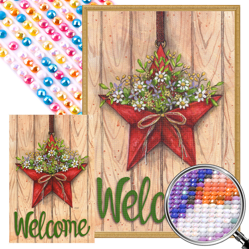 AB Diamond Painting - Full Round - Welcome calligraphy and painting (40*60CM)