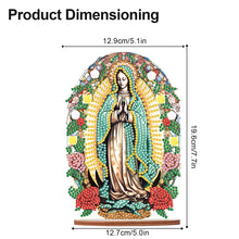 Load image into Gallery viewer, Wooden Special Shaped Jesus Religion 5D DIY Diamond Tabletop Decor for Beginner
