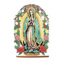 Load image into Gallery viewer, Wooden Special Shaped Jesus Religion 5D DIY Diamond Tabletop Decor for Beginner
